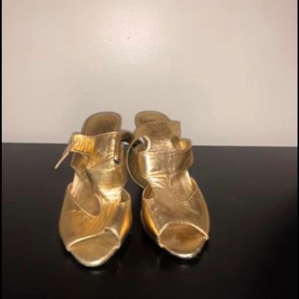 Vintage gold Ralph Lauren sandals